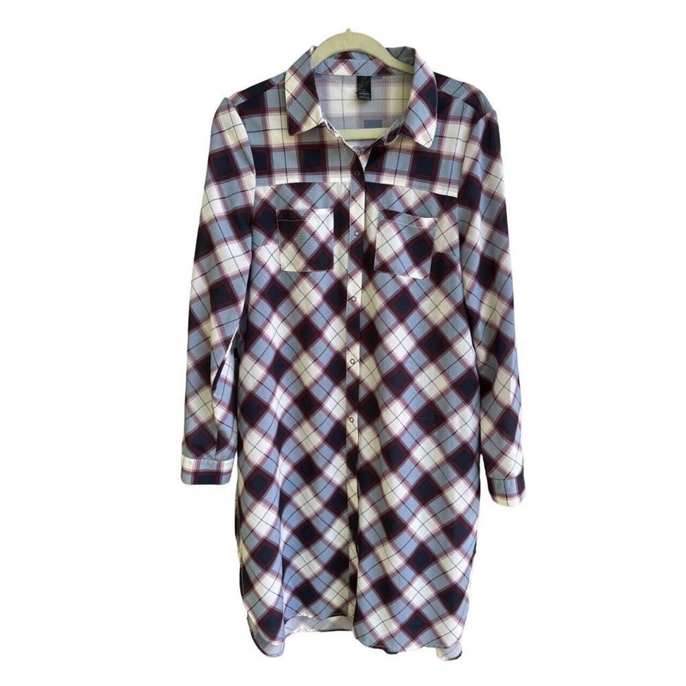 PrAna Dress Shirt‎ Medium Breathe Plaid Snap Front Lightweight Western Cowgirl